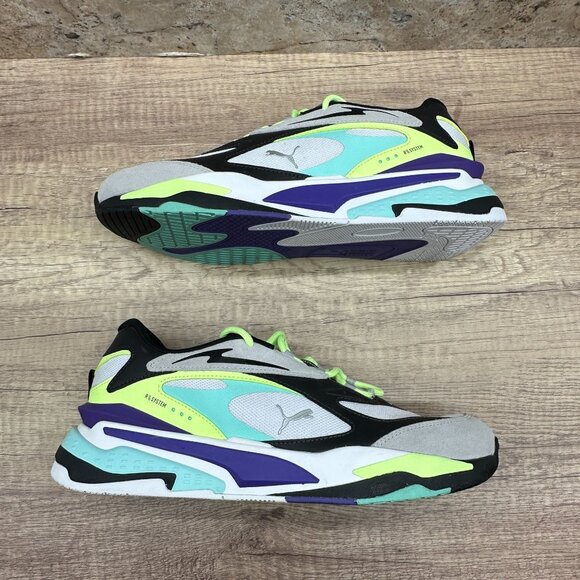 PUMA Sneakers Mens Size 12 White Multicolor RS-Fast Bulky Retro Mesh Leather Lac - Picture 6 of 8